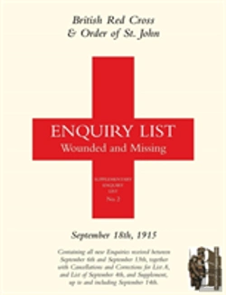 Bertrand.pt - British Red Cross And Order Of St John Enquiry List For Wounded And Missing