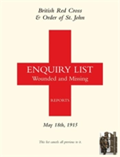British Red Cross And Order Of St John Enquiry List For Wounded And Missing