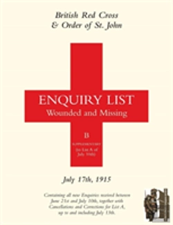 Bertrand.pt - British Red Cross & Order Of St John Enquiry List For Wounded And Missing