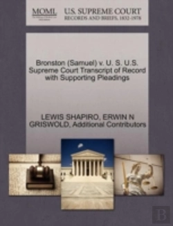 Bertrand.pt - Bronston (Samuel) V. U. S. U.S. Supreme Court Transcript Of Record With Supporting Pleadings