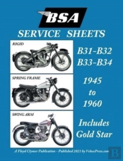 Bertrand.pt - Bsa B31 - B32 - B33 - B34 'Service Sheets' 1945-1960 For All Pre-Unit Rigid, Spring Frame And Swing Arm Models