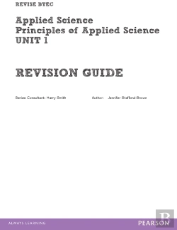 Bertrand.pt - Btec First Applied Science Revision Guide Unit 1 Library Edition