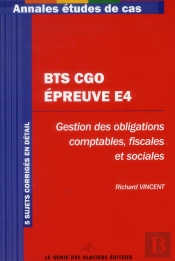 Bts Cgo : Epreuve E4 - Annales Etudes De Cas