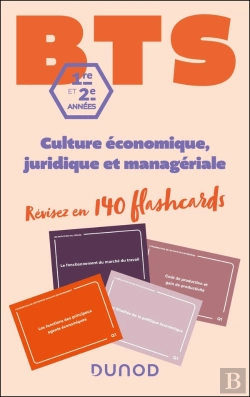 Bertrand.pt - Bts : Culture Économique Juridique Et Managériale ; 1re Et 2e Années ; Révisez En 140 Flashcards