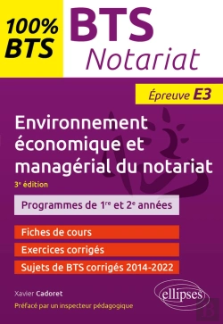 Bertrand.pt - Bts Notariat - Environnement Économique Et Managérial Du Notariat - Épreuve E3