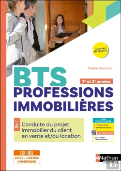 Bertrand.pt - Bts Professions Immobilières ; Bloc 1 : Conduite Du Projet Immobilier Du Client En Vente Et/Ou Location ; 1re Et 2e Années ; Livre + Licence Élève (Édition 2025)