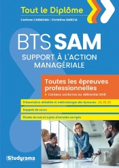 Bts Support À L'Action Managériale ; Toutes Les Épreuves Professionnelles ; Contenu Conforme Au Référentiel 2018
