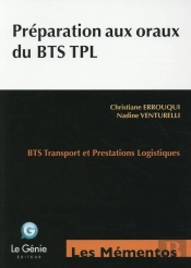 Bts Tpl ; Préparation Aux Oraux Du Bts Tpl (Édition 2015)