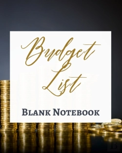 Bertrand.pt - Budget List - Blank Notebook - Write It Down - Pastel Rose Gold Brown - Abstract Modern Contemporary Unique Art Design