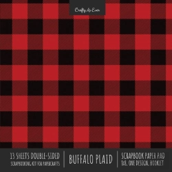 Bertrand.pt - Buffalo Plaid Scrapbook Paper Pad 8x8 Decorative Scrapbooking Kit For Cardmaking Gifts, Diy Crafts, Printmaking, Papercrafts, Red &Amp; Black Check Designer Paper
