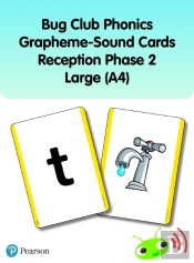 Bug Club Phonics Grapheme-Sound Cards Reception Phase 2 Large (A4)
