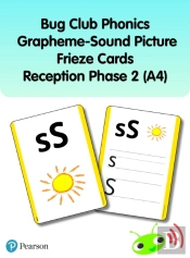 Bug Club Phonics Grapheme-Sound Picture Frieze Cards Reception Phase 2 (A4)