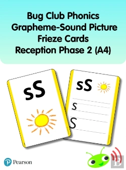 Bertrand.pt - Bug Club Phonics Grapheme-Sound Picture Frieze Cards Reception Phase 2 (A4)