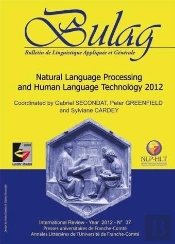 Bulag, N  37/2012. Natural Language Processing And Human Language Tec Hnology 2012