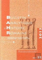 Bulletin Analytique D'Histoire Romaine, N  22/2013
