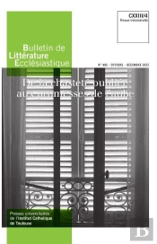 Bulletin De Litterature Ecclesiastique N 492 Cxxiii/4 (Octobre-Decembre 2022) - De La Chastete Oubli