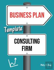 Business Plan Template Consulting Firm