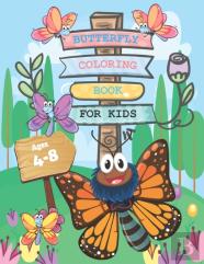 Butterfly Coloring Book For Kids Ages 4-8
