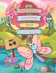 Butterfly Coloring Book For Kids Ages 4-8