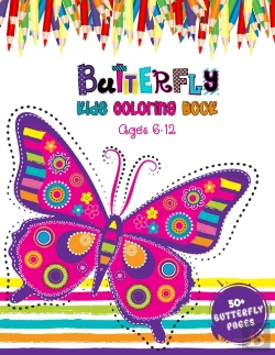 Bertrand.pt - Butterfly Kids Coloring Book Ages 6 - 12