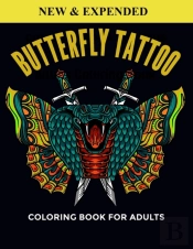 Butterfly Tattoo Coloring Book For Adults