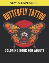 Butterfly Tattoo Coloring Book For Adults