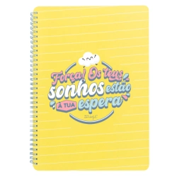 Bertrand.pt - Caderno A4 - Força! Os teus Sonhos Estão à tua Espera