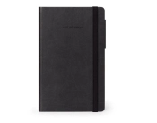 Caderno Liso Médio com Elástico - Preto