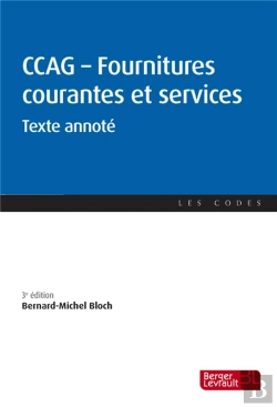 Bertrand.pt - Cahier Des Clauses Administratives Générales ; Fournitures Courantes Et Services (3e Édition)
