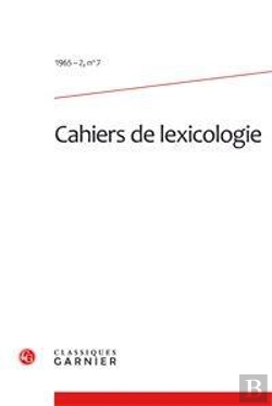 Bertrand.pt - Cahiers De Lexicologie. 1965-2, N  7