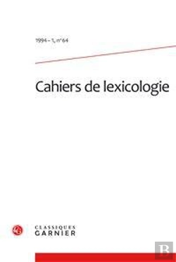 Bertrand.pt - Cahiers De Lexicologie. 1994-1, N  64