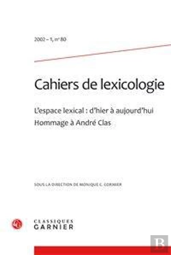 Bertrand.pt - Cahiers De Lexicologie. 2002-1, N  80