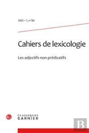 Cahiers De Lexicologie. 2005-1, N  86