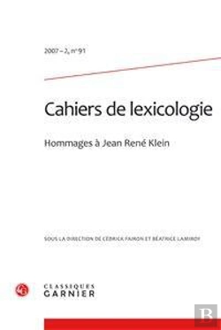 Bertrand.pt - Cahiers De Lexicologie. 2007-2, N  91
