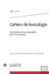 Cahiers De Lexicologie. 2008-1, N  92