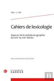 Cahiers De Lexicologie