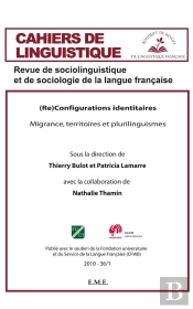 Cahiers De Linguistique Reconfigurations Identitaires