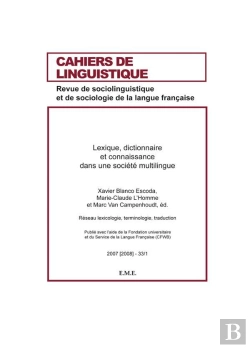 Bertrand.pt - Cahiers De Linguistique. Revue De Sociolinguistique Du Francais. 2007-1