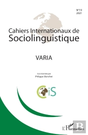 Cahiers Internationaux De Sociolinguistique - Vol19 - Varia