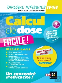 Bertrand.pt - Calcul De Dose Facile - Infirmier En Ifsi - Dei - 5e Edition - Revision