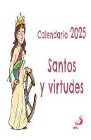 Calendario De Pared Santos Y Virtudes 2025