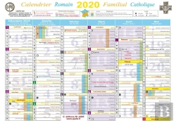 Bertrand.pt - Calendrier Familial Catholique  2020 - A4