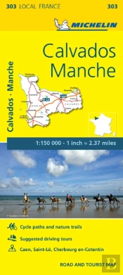 Calvados, Manche France Local Map 303