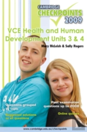Cambridge Checkpoints Vce Health And Human Development Units 3 And 4 2009
