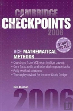 Bertrand.pt - Cambridge Checkpoints Vce Mathematical Methods 2006