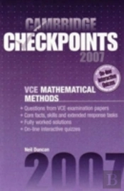 Cambridge Checkpoints Vce Mathematical Methods Units 3 And 4 2007