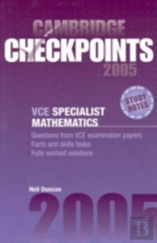 Cambridge Checkpoints Vce Specialist Mathematics 2005