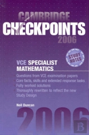 Cambridge Checkpoints Vce Specialist Mathematics 2006