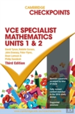Bertrand.pt - Cambridge Checkpoints Vce Specialist Maths Units 1 And 2
