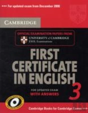 Cambridge First Certificate In English 3 For Updated Exam Student'S Book With Answers